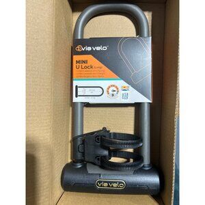 Via Velo Mini U-Lock (Long), a heavy-duty bicycle security device designed for h